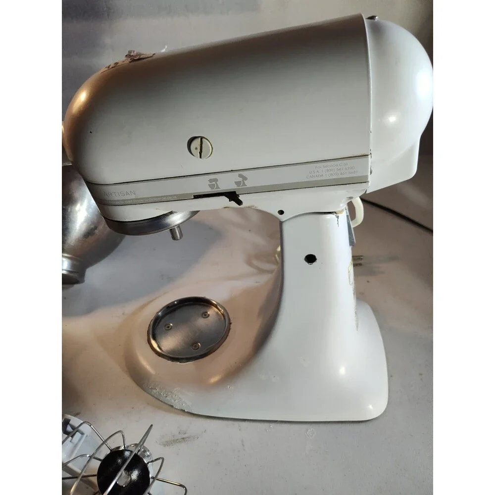 Kitchenaid Heavy Duty Mixer Stand White 5 Qt +Attachments